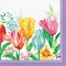 Party Central Floral 2-Ply Paper Spring Dinner Napkins - 6.5" - Club Pack of 192